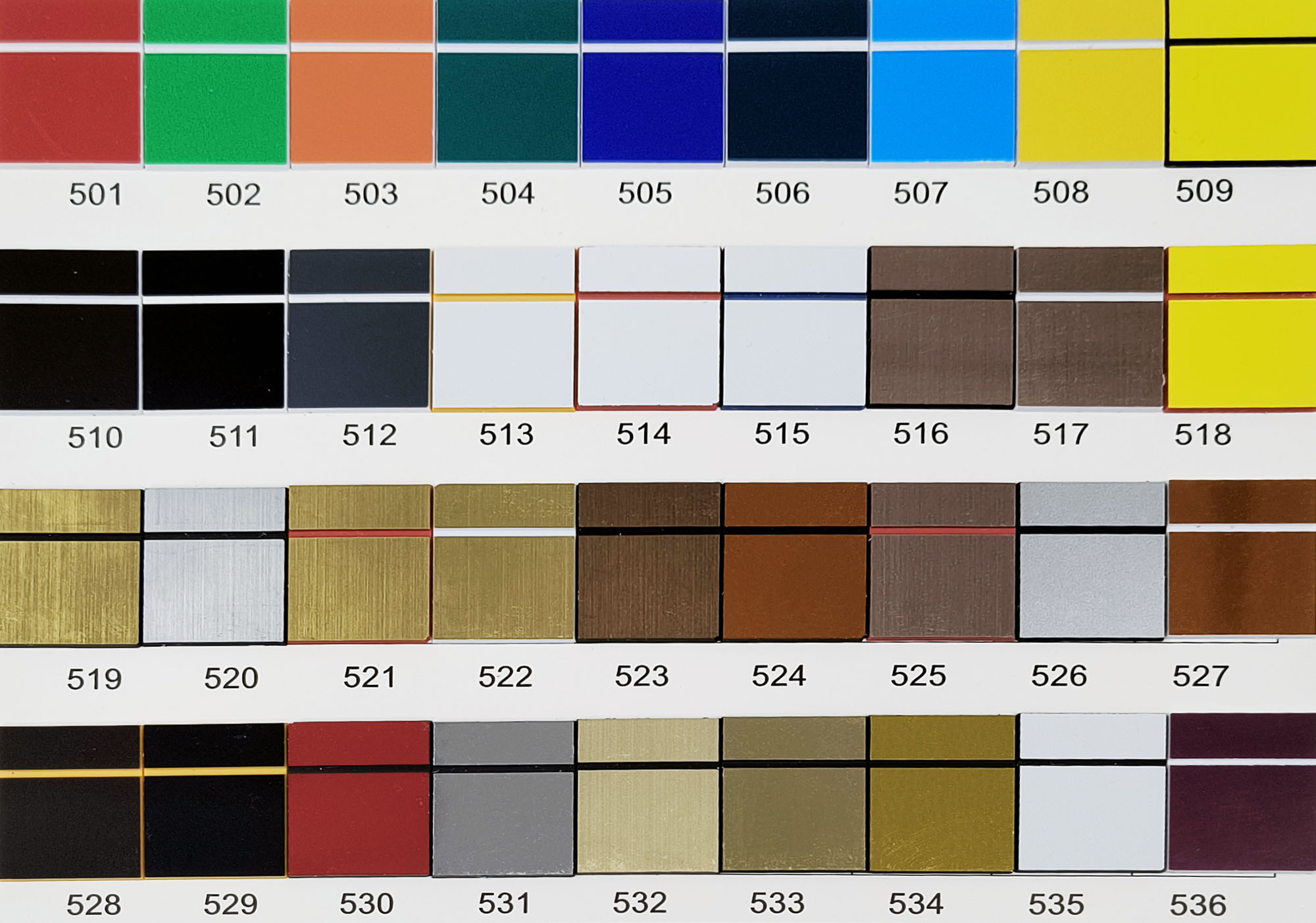 Laminat pentru gravare 600×400 mm / 0,8 mm – culori multiple